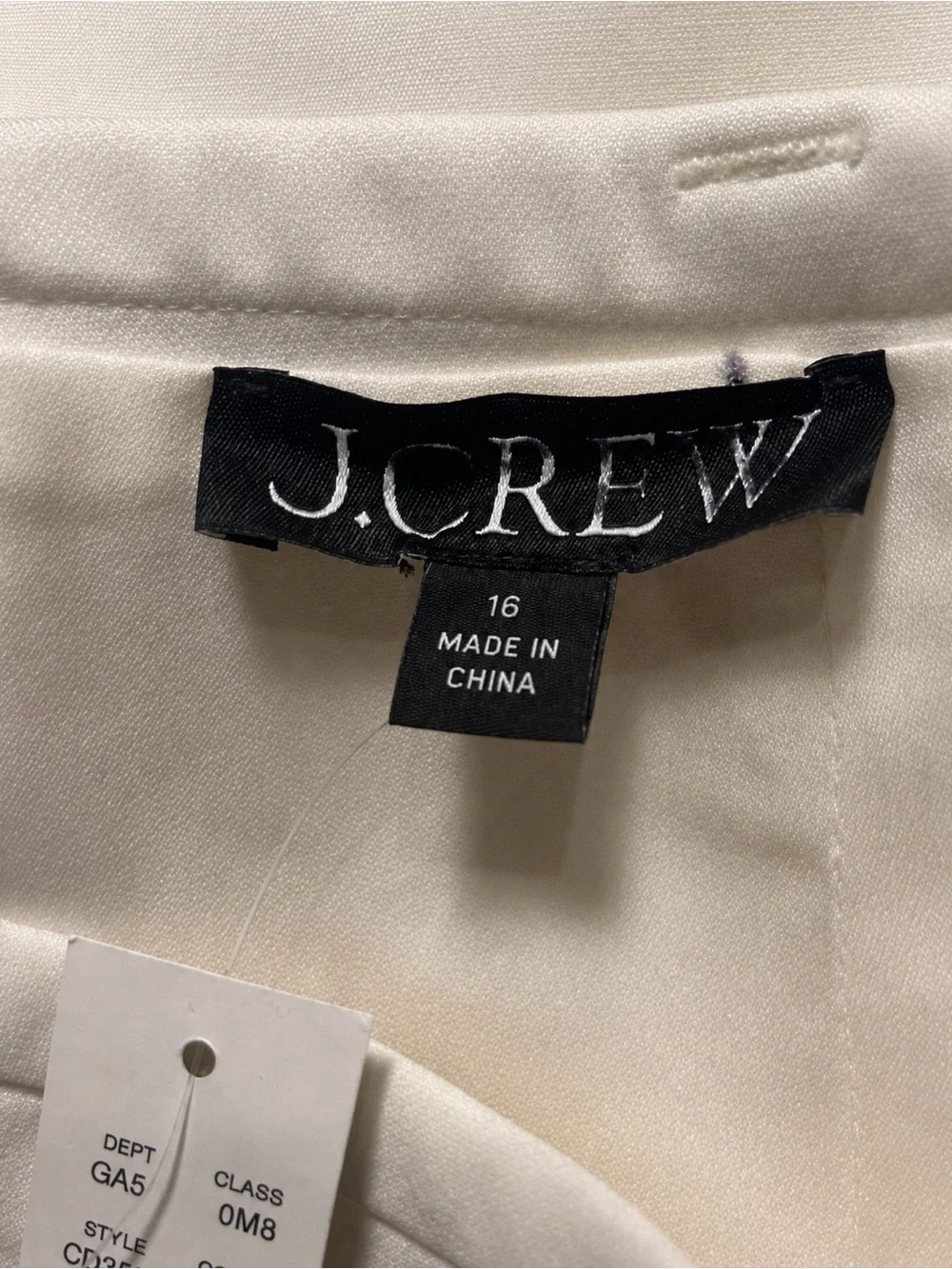 J.Crew Pencil midi skirt in four-season stretch in ivory